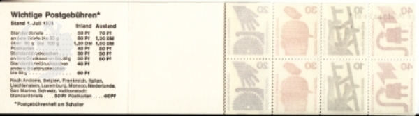 NSR MH 0020 ** - 1974 - reklama "Postgebühren"